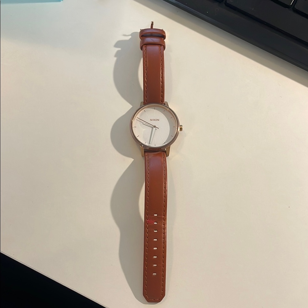 Nixon Brown Leather Strap Watch